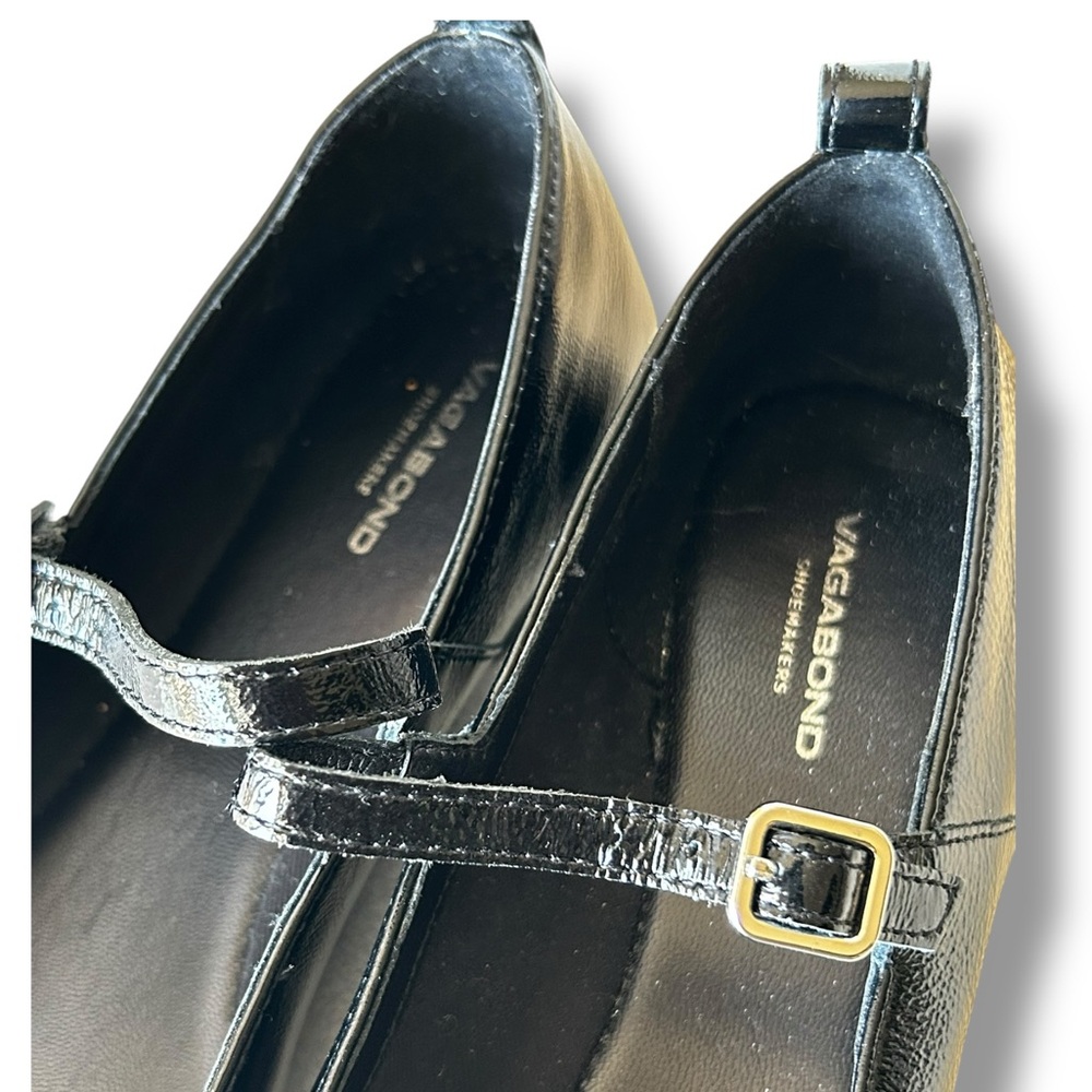 VAGABOND SHOEMAKERS DELIA BALLET FLATS Black Patent Mary Jane EU 40 US 10 NWOT - Picture 16 of 17